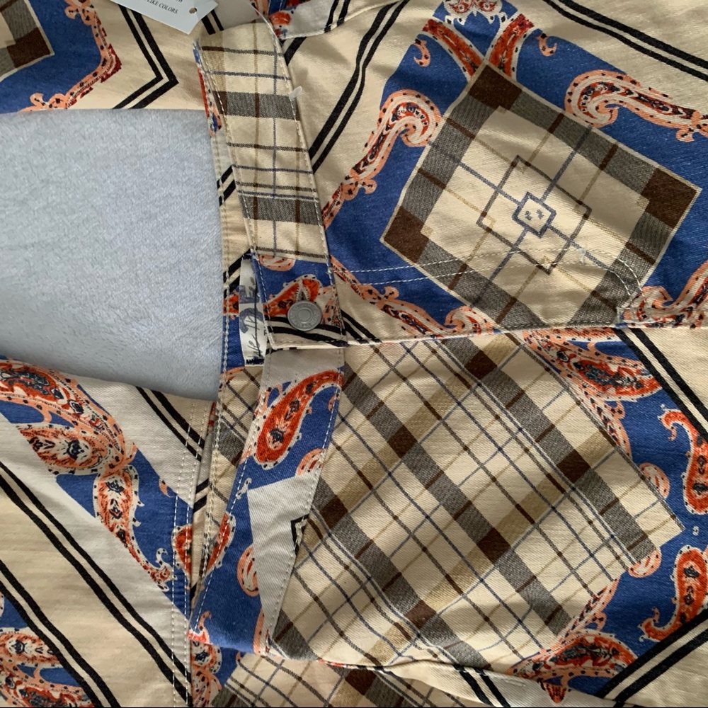 🌟NWT FREE PEOPLE FLOAT ON BY SUPERFLARE BOHO FARRAH MULTICOLOUR PAISLEY JEAN🌟 - Picture 14 of 16